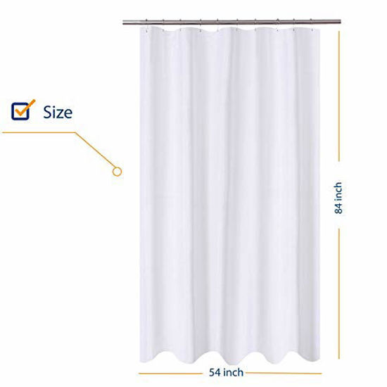 White Bathroom Curtains, Extra Long Shower Curtain Liner Sizes