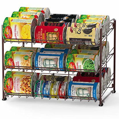 Picture of Simple Houseware Stackable Can Rack Organizer, Bronze