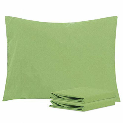 Picture of NTBAY Standard Pillowcases Set of 2, 100% Brushed Microfiber, Soft and Cozy, Wrinkle, Fade, Stain Resistant with Envelope Closure, 20 x 26 Inches, Sage Green