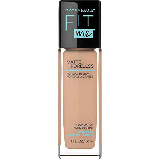 Picture of Maybelline Fit Me Matte + Poreless Liquid Foundation Makeup, Rich Tan, 1 fl. oz. Oil-Free Foundation