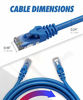 Picture of Cat6 Ethernet Cable, 3 Feet (2 Pack) LAN, utp (0.9 Meters) Cat 6, RJ45, Network, Patch, Internet Cable - (3 ft)
