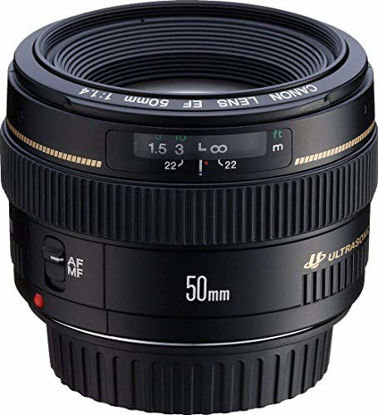Picture of Canon EF 50mm f/1.4 USM Standard and Medium Telephoto Lens for Canon SLR Cameras, Fixed