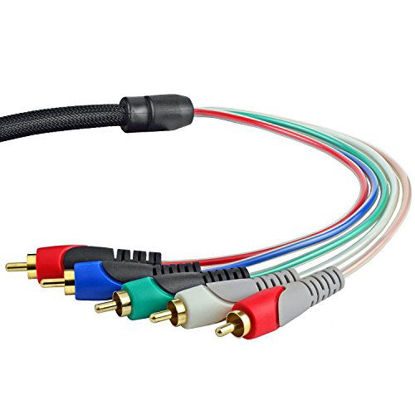 Picture of Mediabridge Component Video Cables with Audio (12 Feet) - Gold Plated RCA to RCA - Supports 1080i