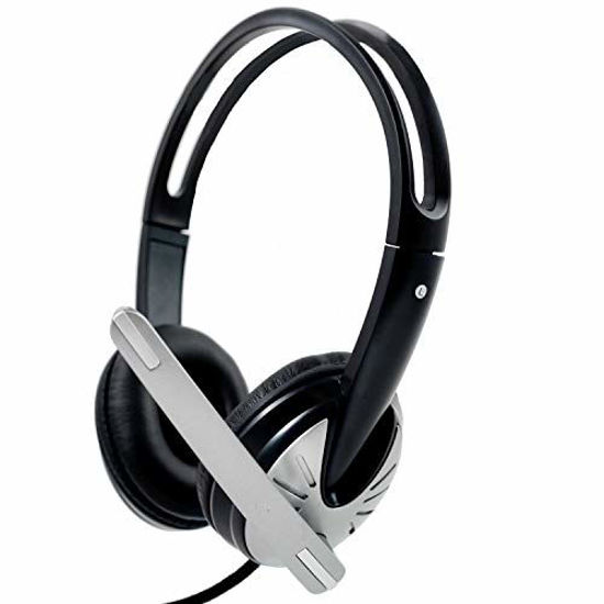 Picture of iMicro IMME282 USB Dual Headset with Adjustable Microphone Noise Cancelling and Volume Control, Wired Headphone for PC, Laptop and Computer