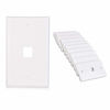 Picture of Cable Matters 10-Pack Low Profile 1 Port Keystone Jack Wall Plate in White
