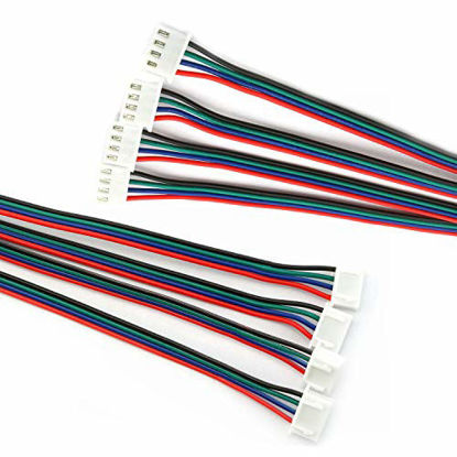 Picture of RuiLing 4PCS 1.5M 59 Inch Stepper Motor Cables Lead Wire HX2.54 4 Pin to 6 Pin