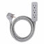 Picture of GE Pro 3 Outlet Surge Protector Power Strip, 8 ft Designer Braided Extension Cord, Flat Plug, Heather Gray, 45916