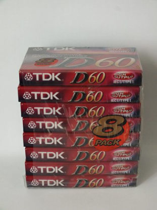 Picture of TDK Dynamic Performance D60 High Output IEC I / Type I - 8 Pack Audio Cassette Tapes