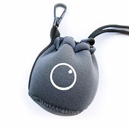 Picture of Original Lensball Bag - Protective Crystal Ball Bag - Space Grey Woven Neoprene with Velvet Interior - 80 mm
