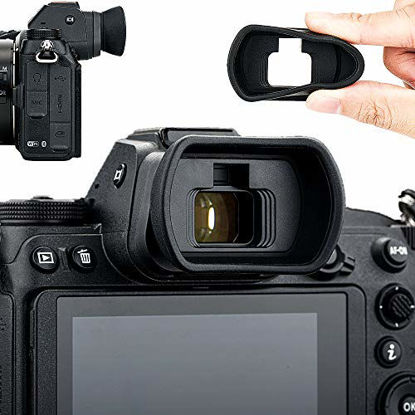 Picture of Soft Silicon Camera Viewfinder Eyecup Eyepiece Eyeshade for Nikon Z5 Z6 Z7 Z6II Z7II Replaces Nikon DK-29 Eye Cup Protector