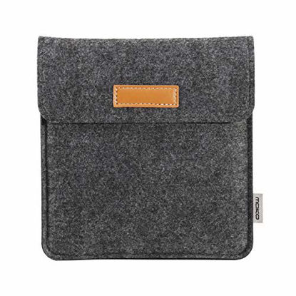 Picture of MoKo Sleeve Compatible with Kindle Oasis 2019/2017, Protective Felt Accessories Cover Case Pouch Bag with Dual Pockets Fits 7 Inch Kindle Oasis E-Reader, Dark Gray