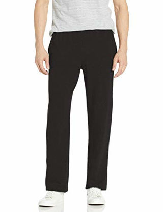 Picture of Hanes Men's X-Temp Jersey Pocket Pant, Black, XX-Large