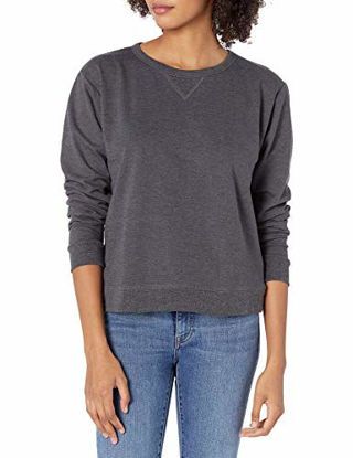 Picture of Hanes Women's V-Notch Pullover Fleece Sweatshirt, Slate Heather, Medium