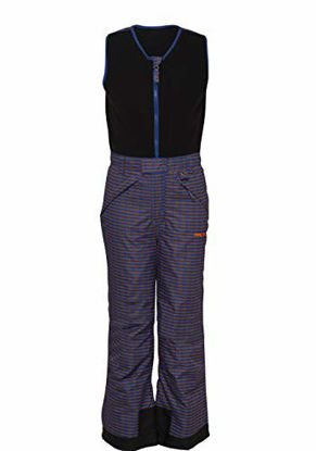 Picture of Arctix Kids Limitless Fleece Top-Bib Overalls, Arrowhead Royal Blue/Orange, Medium Regular