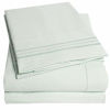 Picture of 1500 Supreme Collection Bed Sheet Set - Extra Soft, Elastic Corner Straps, Deep Pockets, Wrinkle & Fade Resistant Hypoallergenic Sheets Set, Luxury Hotel Bedding, Full, Mint
