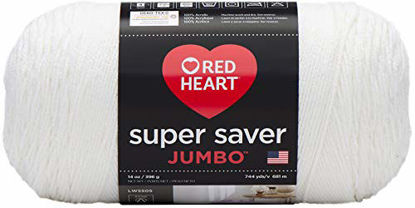Picture of Red Heart Super Saver Jumbo Yarn, White