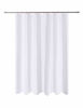 Picture of N&Y HOME Fabric Shower Curtain Liner Extra Long 72 x 84 Inches with 2 Bottom Magnets, Hotel Quality, Washable, Water Repellent, White Spa Bathroom Curtains with Grommets, 72x84