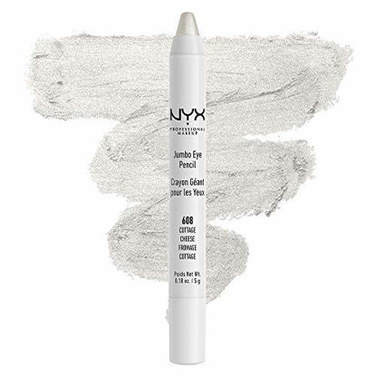 Picture of NYX PROFESSIONAL MAKEUP Jumbo Eyeliner Pencil - Cottage Cheese, Shimmery Light Silver