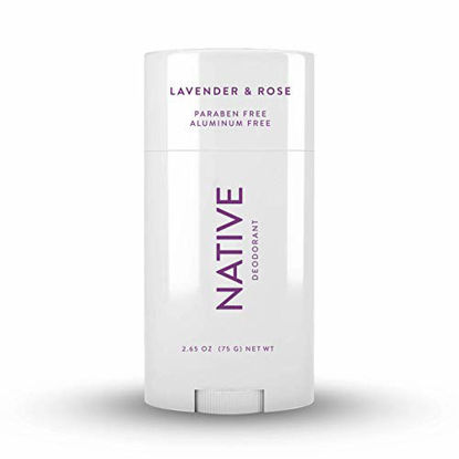 Picture of Native Deodorant - Natural Deodorant for Women and Men - Vegan, Gluten Free, Cruelty Free, Contains Probiotics - Aluminum Free & Paraben Free, Naturally Derived Ingredients - Lavender & Rose