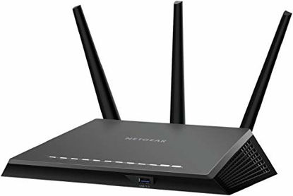 Picture of NETGEAR Nighthawk Smart Wi-Fi Router (R7000) - AC1900 Wireless Speed (Up to 1900 Mbps) | Up to 1800 Sq Ft Coverage & 30 Devices | 4 x 1G Ethernet and 2 USB ports | Armor Security