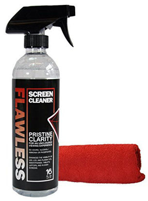 Picture of Flawless Screen Cleaner Spray with Microfiber Cleaning Cloth for LCD, LED Displays on Computer, TV, iPad, Tablet, Phone, and More (Single)