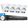 Picture of ANNKE C800 4K PoE Security Camera System,4pcs Ultra HD 8MP Outdoor IP Cameras,8CH H.265+ NVR w/2TB HDD,Onvif,Starlight Color+100FT EXIR Night Vision,IP67 Weatherproof,Remote Access