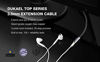 Picture of DuKabel Top Series Long 3.5mm Extension (16 Feet / 5 Meters) TRRS 4-Pole Headphone Cable Male to Female 3.5mm Audio Cable Crystal-Nylon Braided/ 24K Gold Plated/ 99.99% 4N OFC Conductor