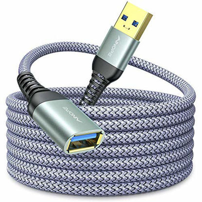 Picture of 10FT USB 3.0 Extension Cable Type A Male to Female Extension Cord AINOPE High Data Transfer Compatible with USB Keyboard,Flash Drive, Hard Drive