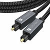 Picture of Optical Audio Cable, iVANKY Slim Optical Cable Digital Audio Cable for Home Theater, Sound Bar, TV, PS4, Xbox, Playstation, Astro A40/A50, Aluminum Shell, Nylon Braided Cable, 4.5M/14.76 Feet, Grey