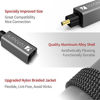 Picture of Optical Audio Cable, iVANKY Slim Optical Cable Digital Audio Cable for Home Theater, Sound Bar, TV, PS4, Xbox, Playstation, Astro A40/A50, Aluminum Shell, Nylon Braided Cable, 4.5M/14.76 Feet, Grey