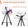 Picture of PHOPIK Lightweight Phone Tripod 55-Inch, Video Tripod with 360 Panorama and 1/4 Mounting Screw for Mirrorless/Gopro/DSLR Camera, Phone Holder for Smartphone, Max Load 6.6 Lbs, Carry Bag Inclued.