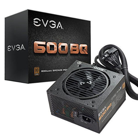 Picture of EVGA 110-BQ-0600-K1 600 BQ, 80+ Bronze 600W, Semi Modular, FDB Fan, 3 Year Warranty, Power Supply
