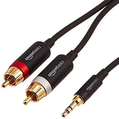 Picture of Amazon Basics 3.5mm to 2-Male RCA Adapter Audio Stereo Cable - 25 Feet