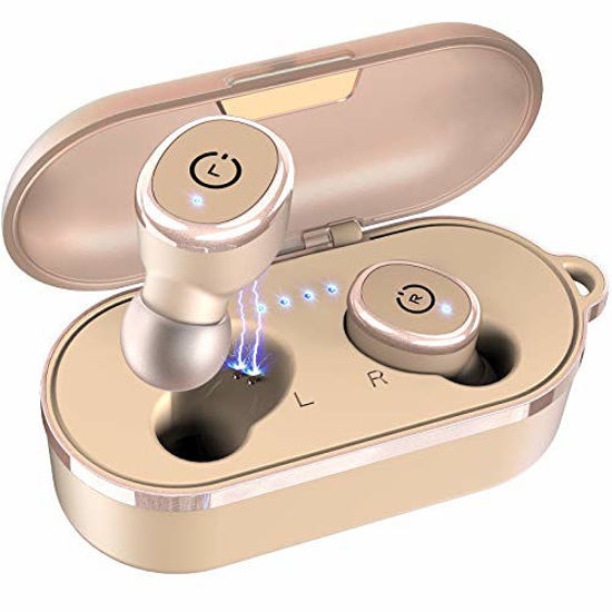 Picture of TOZO T10 Bluetooth 5.0 Wireless Earbuds with Wireless Charging Case IPX8 Waterproof TWS Stereo Headphones in Ear Built in Mic Headset Premium Sound with Deep Bass for Sport Khaki
