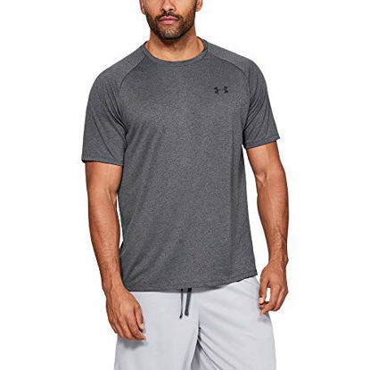 Picture of Under Armour Men's Tech 2.0 Short Sleeve T-Shirt , Carbon Heather (090)/Black , Small