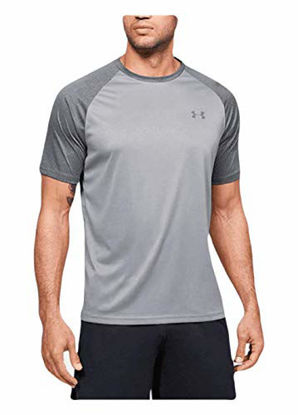 Picture of Under Armour Mens Tech 2.0 Short Sleeve T-Shirt (Steel Light Heather/Pitch Gray Light Heather/Pitch Gray - 036, Small)
