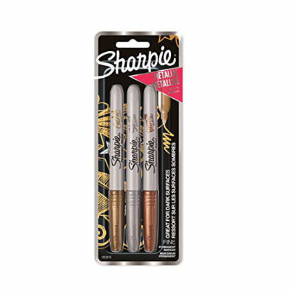 Picture of Sharpie Metallic Permanent Markers, 3 Count