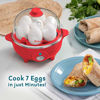 Picture of Elite Cuisine EGC-007R Easy Electric Egg Poacher, Omelet & Soft, Medium, Hard-Boiled Egg Cooker with Auto-Shut off, 7 Egg Capacity, Red