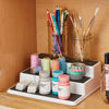 Picture of Copco 2555-0189 Non-Skid 3-Tier Spice Pantry Kitchen Cabinet Organizer, 10-Inch, White/Gray