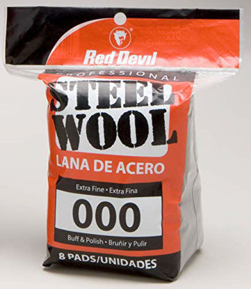 Picture of Red Devil 0321, 000 Extra Fine, (Pack of 8) Steel Wool, 8 Pads