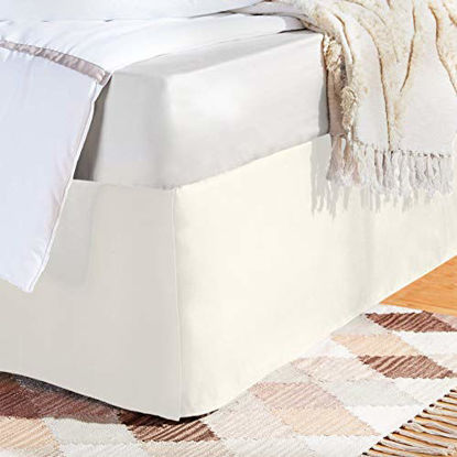 Picture of Amazon Basics Pleated Bed Skirt - Queen, Off White