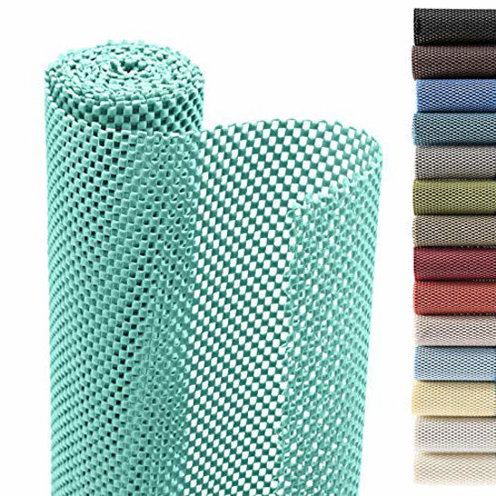 Picture of Smart Design Shelf Liner Classic Grip - (12 Inch x 10 Feet) - Drawer Cabinet Non Adhesive Protection - Kitchen [Mint]