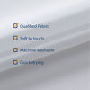 Picture of N&Y HOME Fabric Shower Curtain Liner 48 x 72 inches Bath Stall Size, Hotel Quality, Washable, Water Repellent, White Spa Bathroom Curtains with Grommets, 48x72