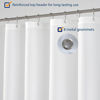 Picture of N&Y HOME Fabric Shower Curtain Liner 48 x 72 inches Bath Stall Size, Hotel Quality, Washable, Water Repellent, White Spa Bathroom Curtains with Grommets, 48x72