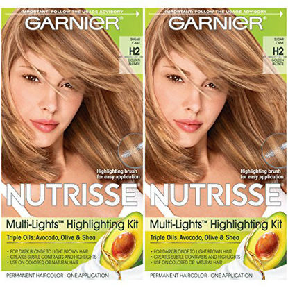 Picture of Garnier Hair Color Nutrisse Nourishing Creme, H2 Golden Blonde, 2 Count