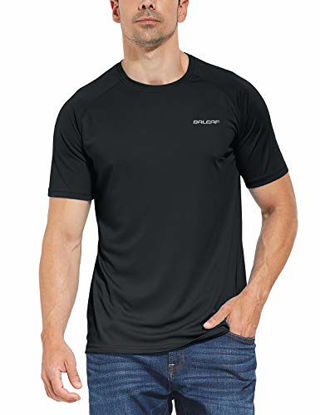 Picture of BALEAF Men's UPF 50+ Outdoor Running Workout Short-Sleeve T-Shirt Black Size XL