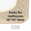 Picture of Extra Deep Pocket Sheets - 4 Piece Sheet Set - Deep Pocket Twin Sheets - Extra Deep Pocket Twin Sheets - Deep Fitted Sheet Set - Extra Deep Pocket Twin Size Sheets - Easily Fits Extra Deep Mattresses