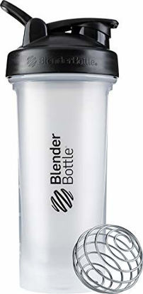 Picture of BlenderBottle Classic V2 Shaker Bottle Perfect for Protein Shakes and Pre Workout, 28-Ounce, Clear/Black