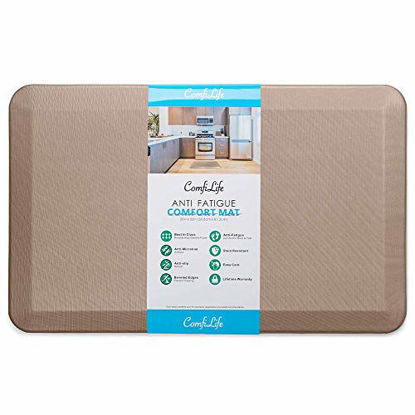 Picture of ComfiLife Anti Fatigue Floor Mat - 3/4 Inch Thick Perfect Kitchen Mat, Standing Desk Mat - Comfort at Home, Office, Garage - Durable - Stain Resistant - Non-Slip Bottom (20" x 32", Rose Gold)