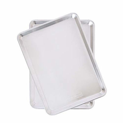 Picture of Nordic Ware Natural Aluminum Commercial Baker's Half Sheet (2 Pack), Silver
